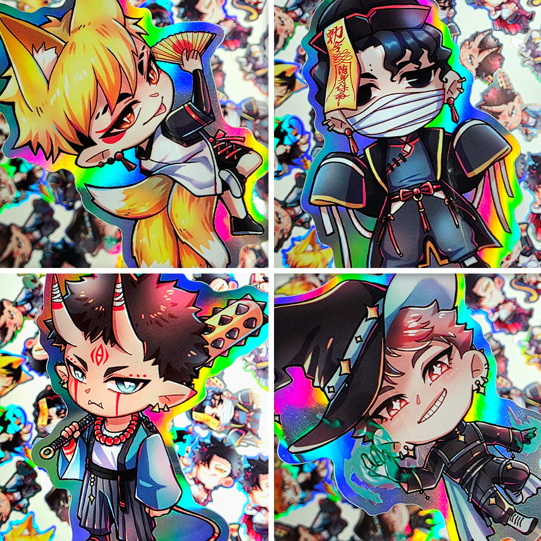 Holo Sticker - HQ! Monster AU - Set B