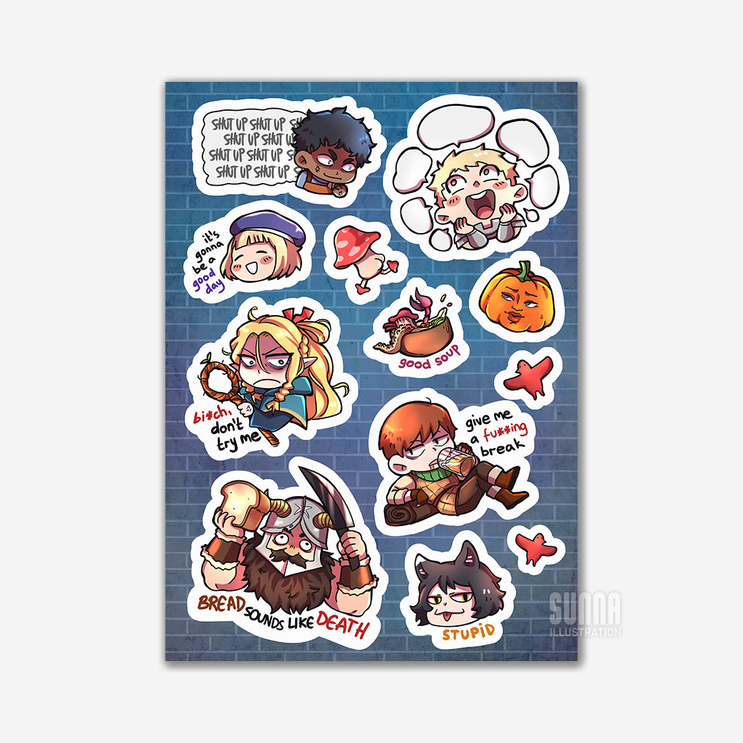 Sticker Sheet - Dungeon Meshi