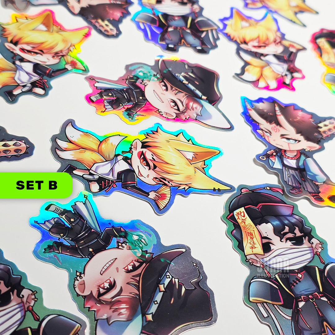 Holo Sticker - HQ! Monster AU - Set B