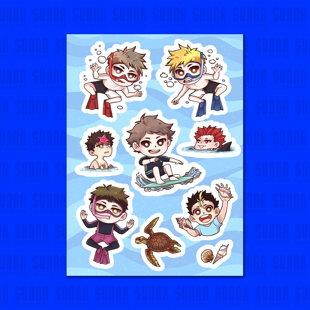 Sticker Sheet - HQ! Summer