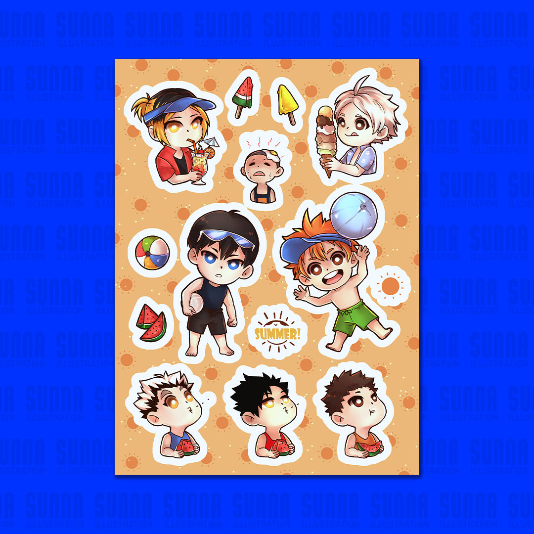 Sticker Sheet - HQ! Summer